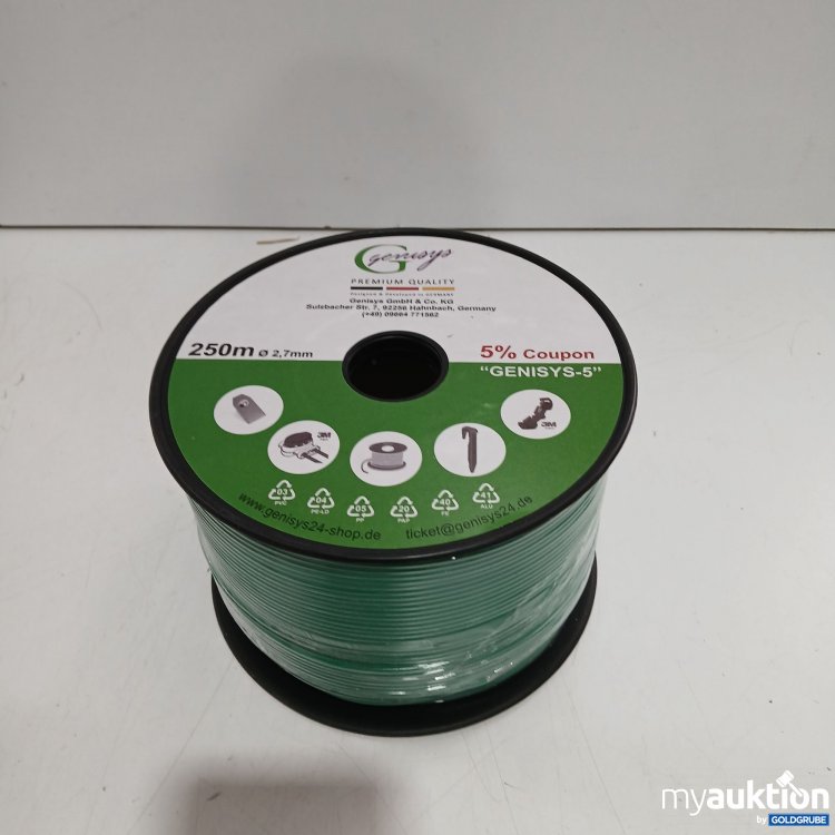 Artikel Nr. 461716 Artikel Nr. 461716: Genisys 250m Kabelrolle mit Begrenzungsdraht DM 2,7mm