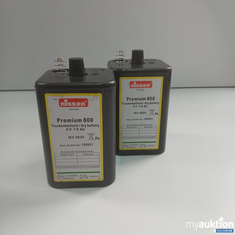 Artikel Nr. 866716: Nissen Premium 800 Trockenbatterie 6V 155051 2 Stück 