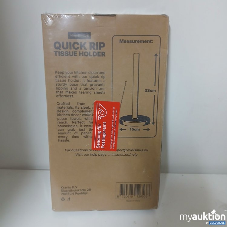 Artikel Nr. 916716: Minismus Quick Rip Tissue Holder 33x15cm