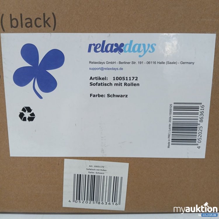 Artikel Nr. 921716: Relaxdays Sofatisch mit Rollen