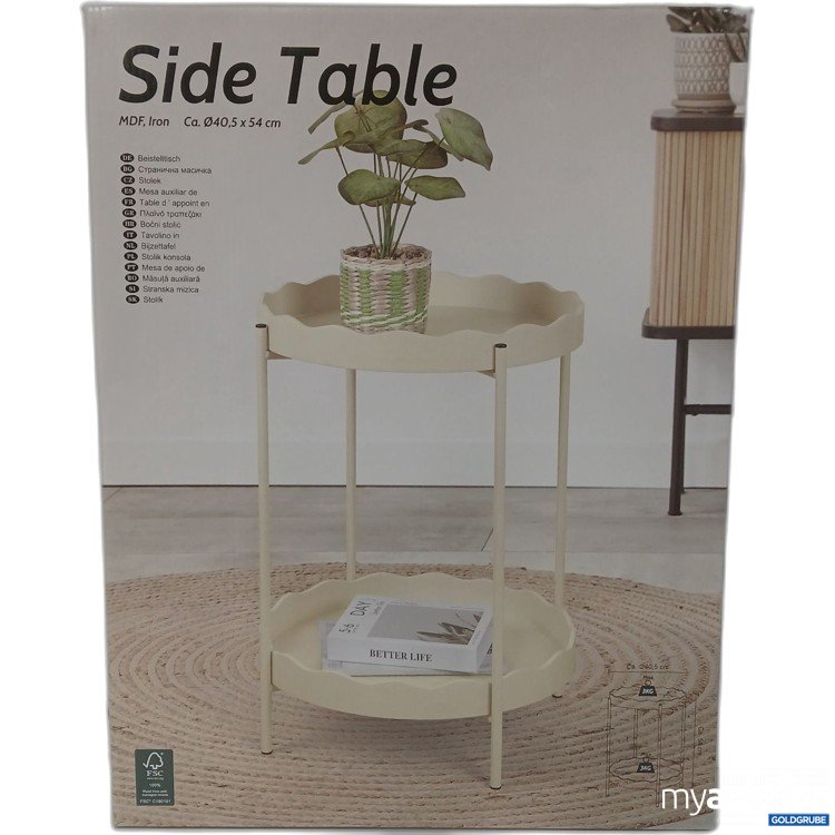 Artikel Nr. 929716: Side Table aus MDF und Eisen, Ca 40,5cm Durchmesser, Ca 54cm Hoch, 