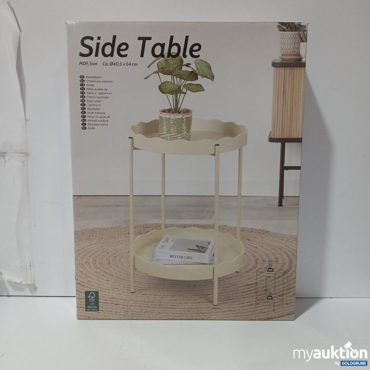 Artikel Nr. 929716: Side Table aus MDF und Eisen, Ca 40,5cm Durchmesser, Ca 54cm Hoch, 