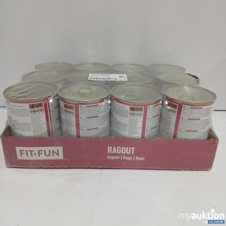 Artikel Nr. 950716: Fit+Fun für Katzen Kalb und Gemüse 12×415G