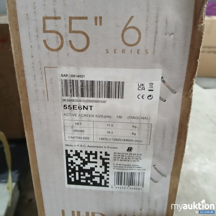 Artikel Nr. 985716 Artikel Nr. 985716: Hisense UHD 4K 6series 55" 55E6NT