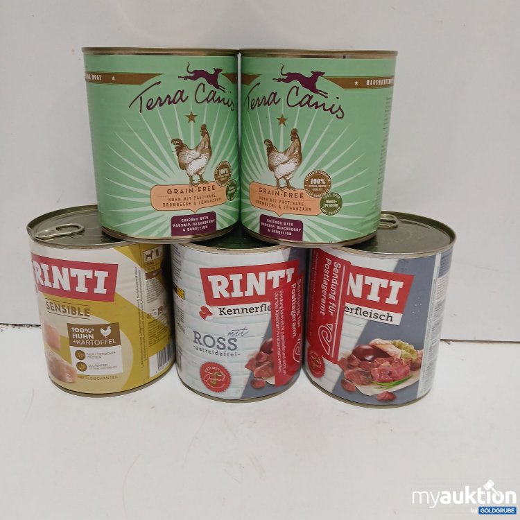 Artikel Nr. 950717: Diverses Hundefutter Rinti und Terra Canis 5 mal 800G verschiedene Sorten 