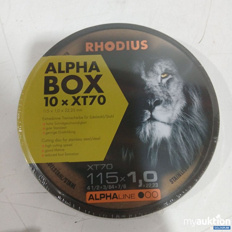 Artikel Nr. 959717: ALPHA BOX Trennscheibe Extradünn 10x XT70 115 x 1,0 x 22,23mm