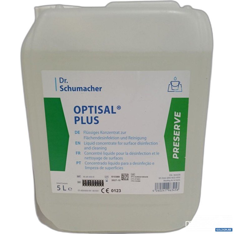 Artikel Nr. 960717: Dr. Schumacher OPTISAL® PLUS Flüssiges Konzentrat zur Flächendesinfektion und Reinigung 5 l