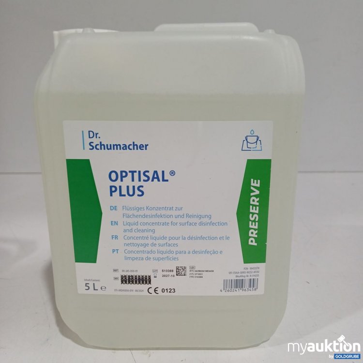 Artikel Nr. 960717: Dr. Schumacher OPTISAL® PLUS Flüssiges Konzentrat zur Flächendesinfektion und Reinigung 5 l