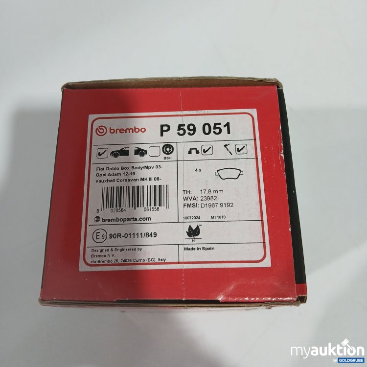 Artikel Nr. 820718 Artikel Nr. 820718: Brembo P 59 051