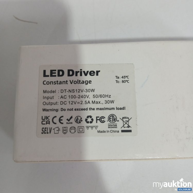 Artikel Nr. 827718 Artikel Nr. 827718: LED Driver Constant Voltage DT-NS12V-30W