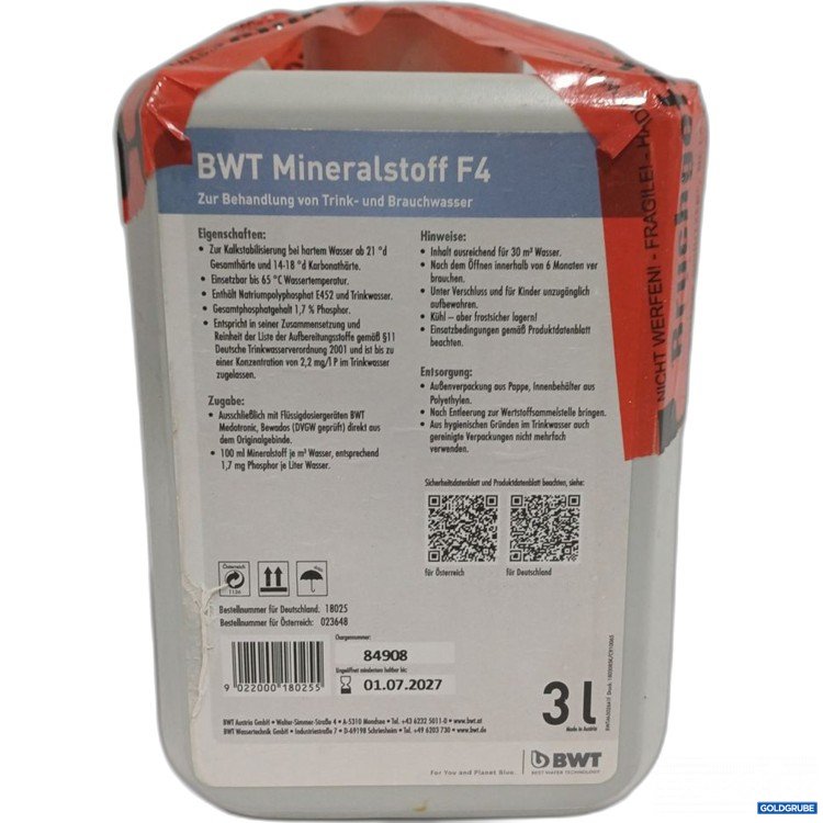 Artikel Nr. 960718: BWT Mineralstoff F4 3 l