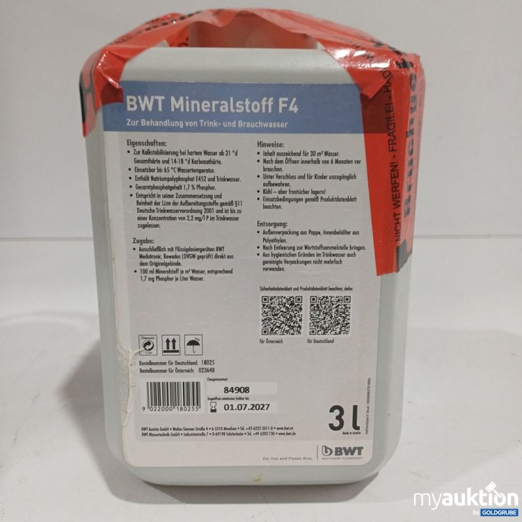 Artikel Nr. 960718: BWT Mineralstoff F4 3 l