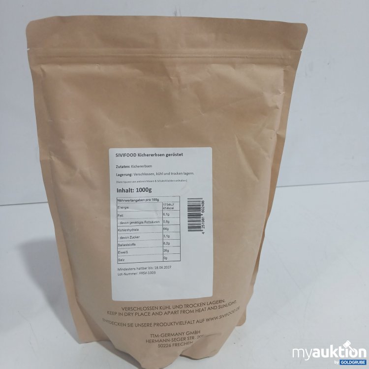 Artikel Nr. 996718: Sivifood Kichererbsen geröstet 1000g 
