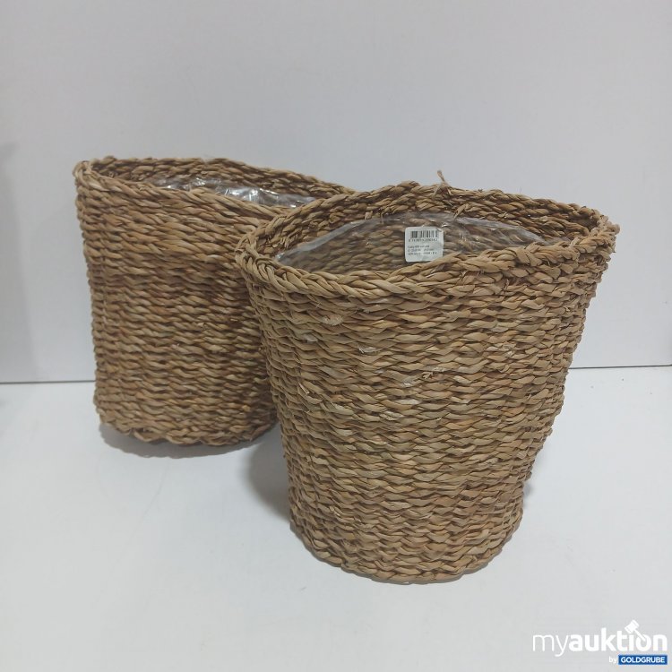 Artikel Nr. 874719: Terima Kasih Geflochtener Blumentopf 2 Stück ca.25x23cm