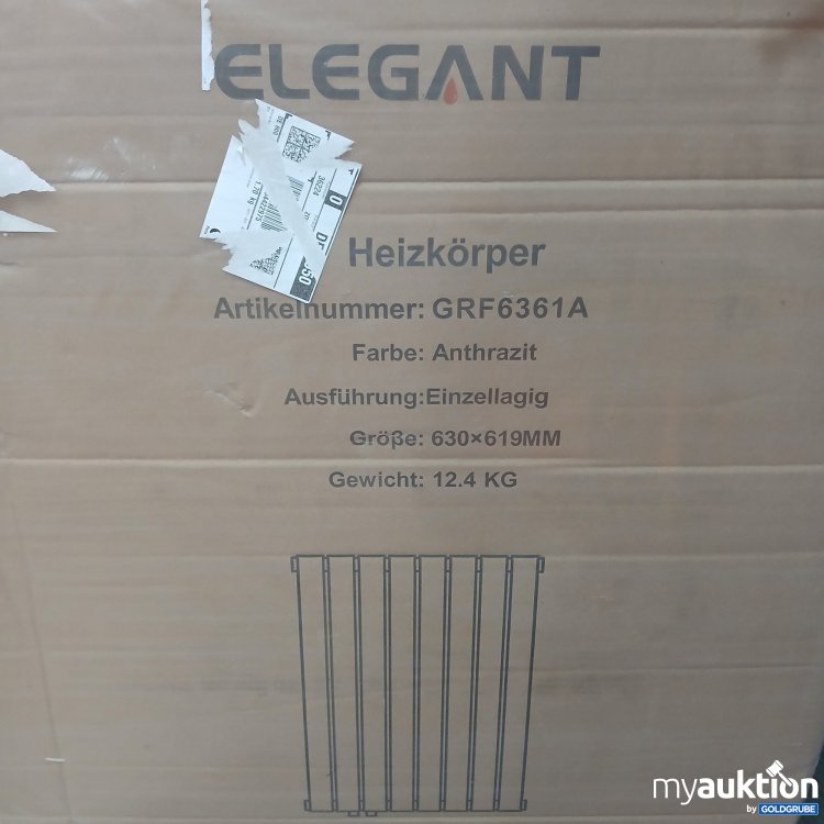 Artikel Nr. 439720: Elegant Heizkörper GRF6361A 630x619mm Anthrazit 