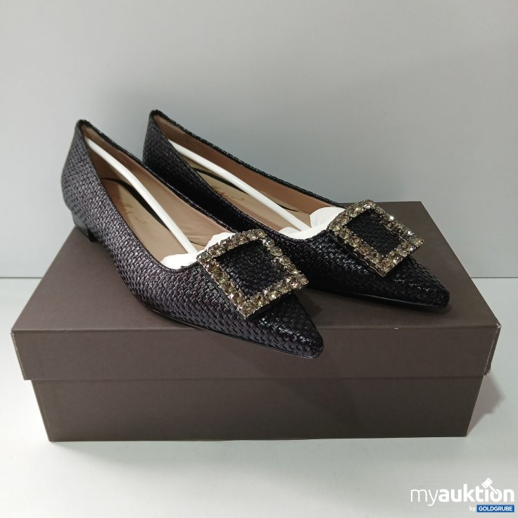 Artikel Nr. 516720 Artikel Nr. 516720: Bellas Vienna Amaia Raffia Nero Spitzer Loafer
