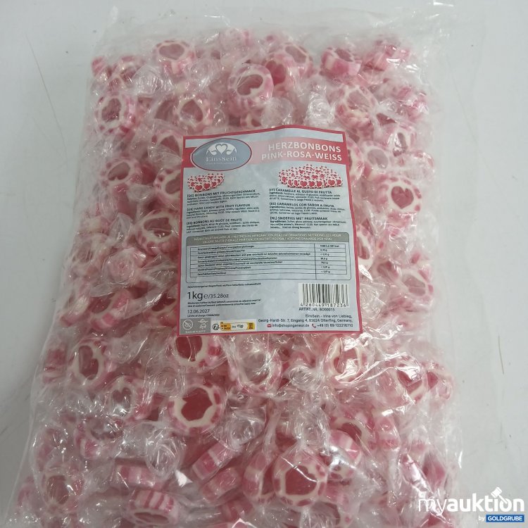 Artikel Nr. 852720: Herzbonbons Pink-rosa-weiß 1kg 