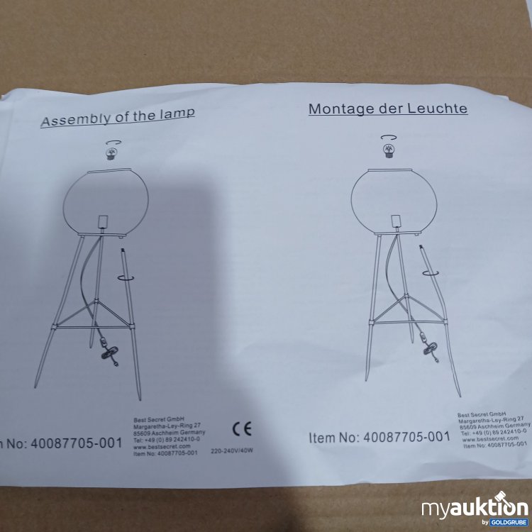 Artikel Nr. 954720: Stehleuchte ca D43 x H125cm 41.5x 41.5x85cm 