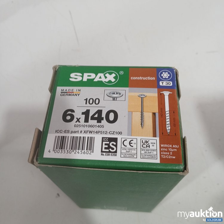 Artikel Nr. 998720: Spax Schrauben 6x140 T30 100Stk 