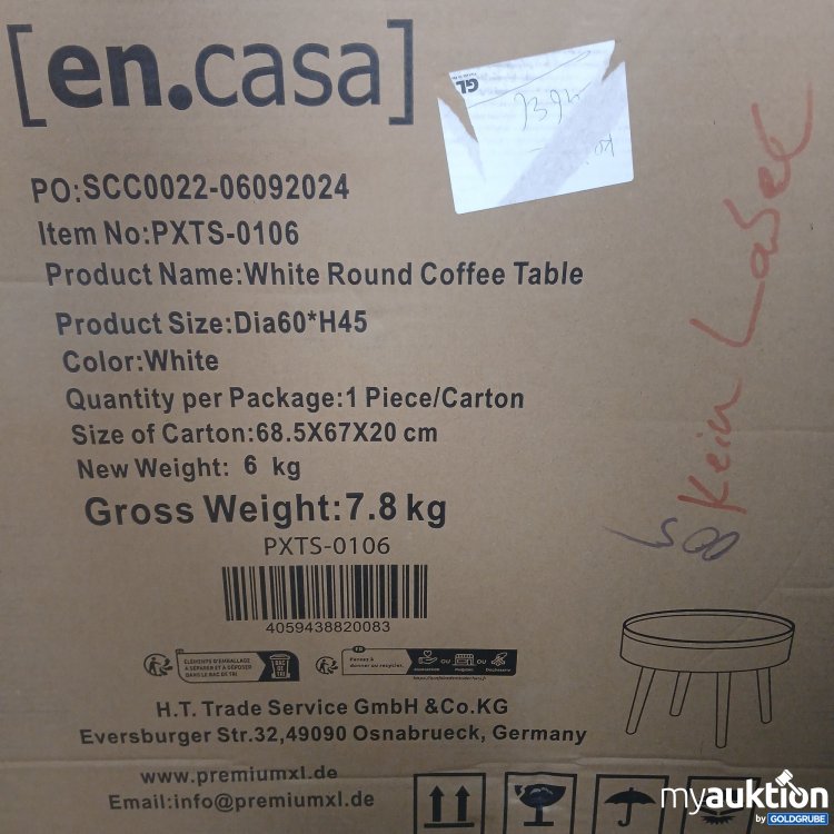 Artikel Nr. 439721: En.Casa White Round Coffee Table PXTS-0106
