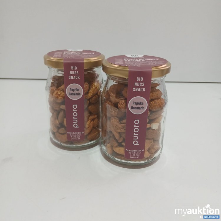 Artikel Nr. 844721 Artikel Nr. 844721: Purora Bio Nuss Snack Paprika Rosmarin 2x130g