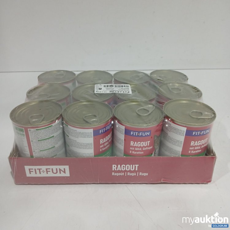 Artikel Nr. 893721: Fit+Fun Katzenfutter Ragout mit Wild, Geflügel & Karotten 12x415g