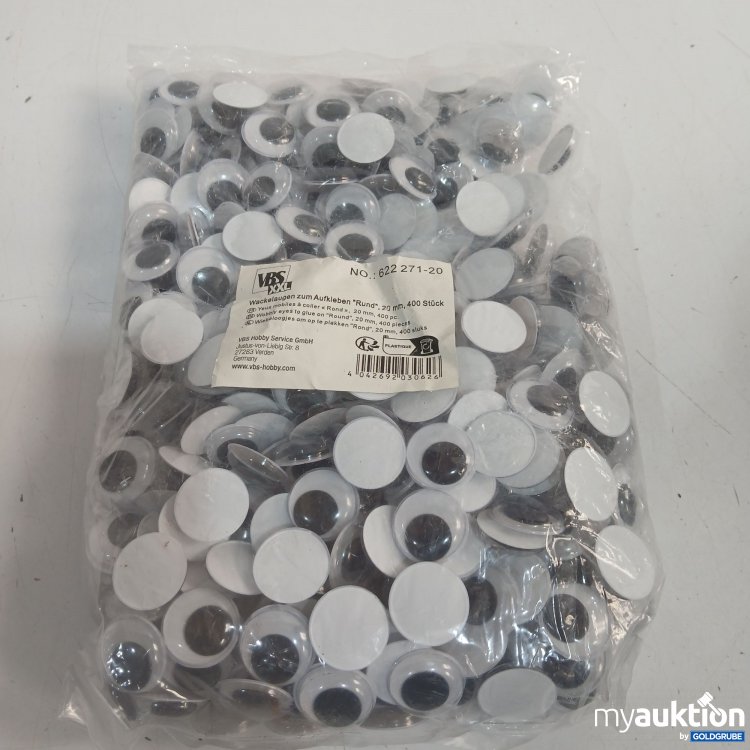 Artikel Nr. 951721: VBS Wackelaugen zum Aufkleben rund 20mm 400Stk 