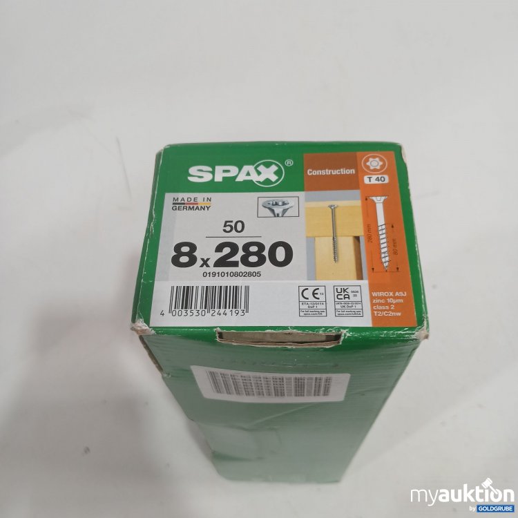 Artikel Nr. 998721: Spax Schrauben 8x280 T40 50Stk 