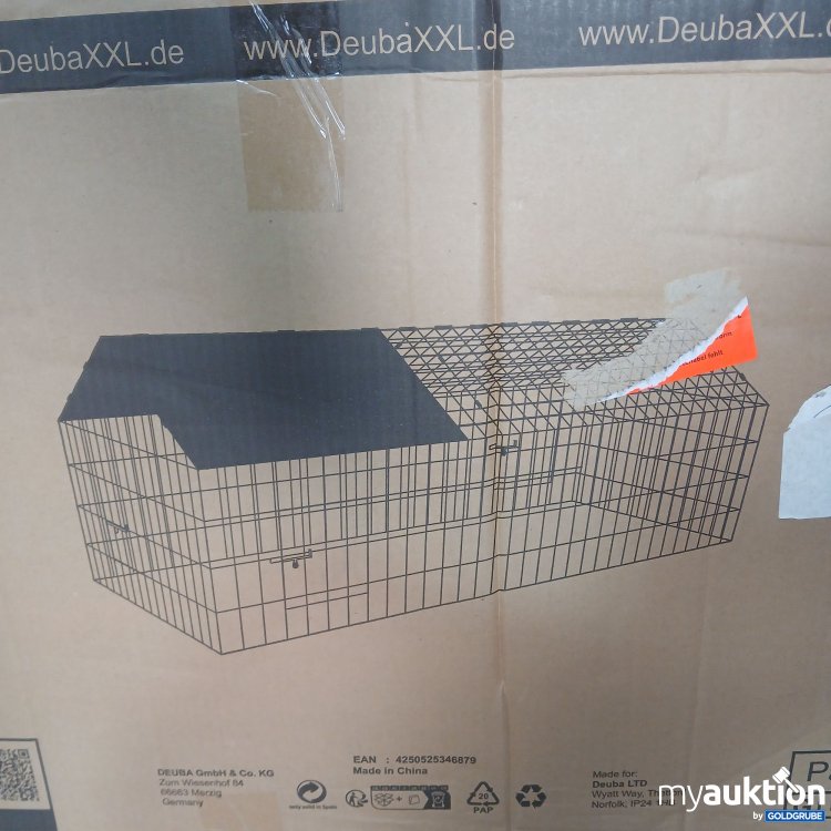 Artikel Nr. 439722: DeubaXXL Codoca Hasenkäfig Grün 95,5x52x6cm 105242