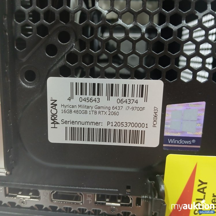 Artikel Nr. 872722: Hyrican Military Gaming 6437 i7-9700F 16GB 480GB 1TB RTX 2060 inkl. Tastatur und Maus 