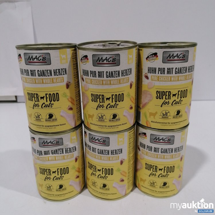 Artikel Nr. 889722 Artikel Nr. 889722: Macs Super Food Huhn pur mit ganzem Herzen 6x400g