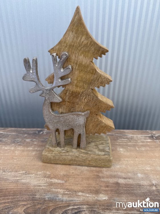Artikel Nr. 934722: Holzbauten mit silbernen Hirsch