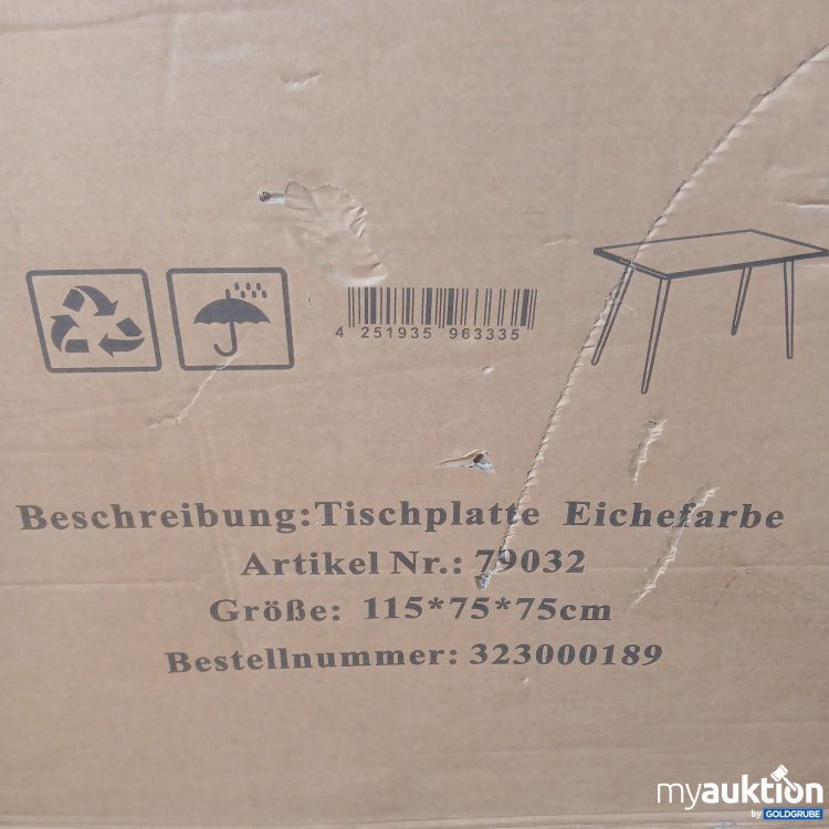 Artikel Nr. 439723: Tischplatte Eichefarbe 79032 115x75x75cm