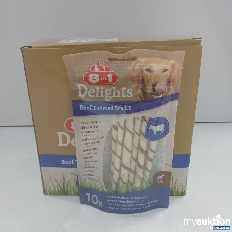 Artikel Nr. 462723: 8in1 Delights Beef Twisted Sticks Rindfleisch 8x55g