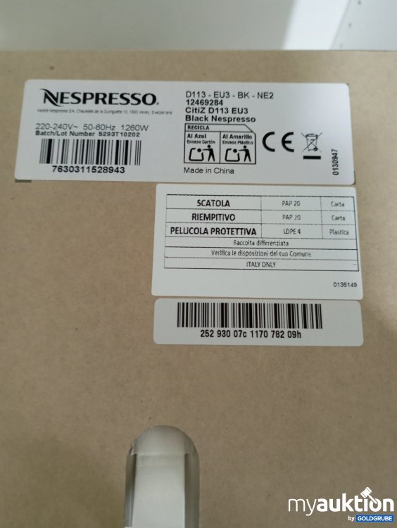Artikel Nr. 469723 Artikel Nr. 469723: Nespresso Citiz Kapselmaschine Schwarz