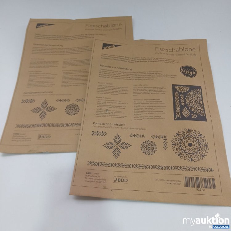 Artikel Nr. 848723: Gonis Flexschablone 2er Pack