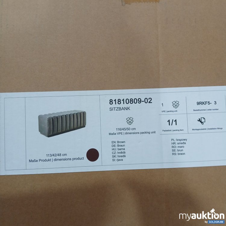 Artikel Nr. 958724: Sitzbank Braun ca 113×42×48cm, Art.No. 81810809-02