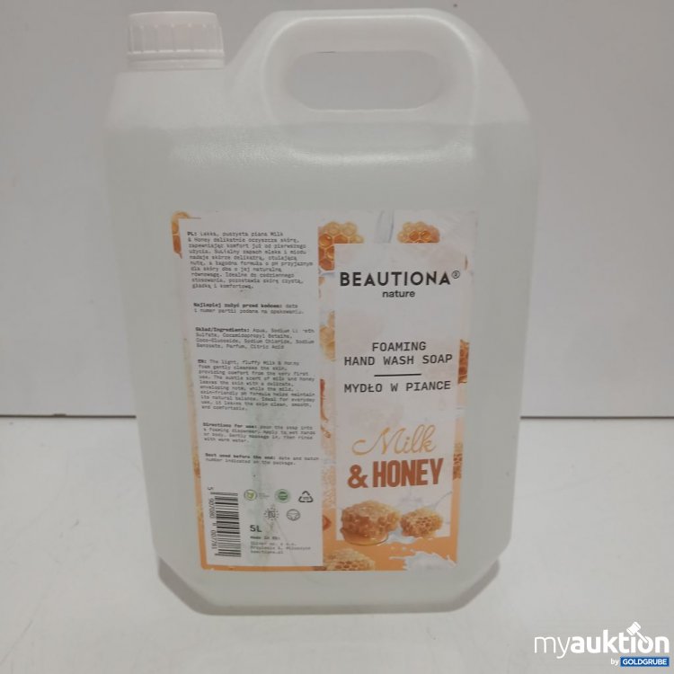 Artikel Nr. 985724: BEAUTIONA Foaming Hand Wash Soap Milk & Honey 5 l