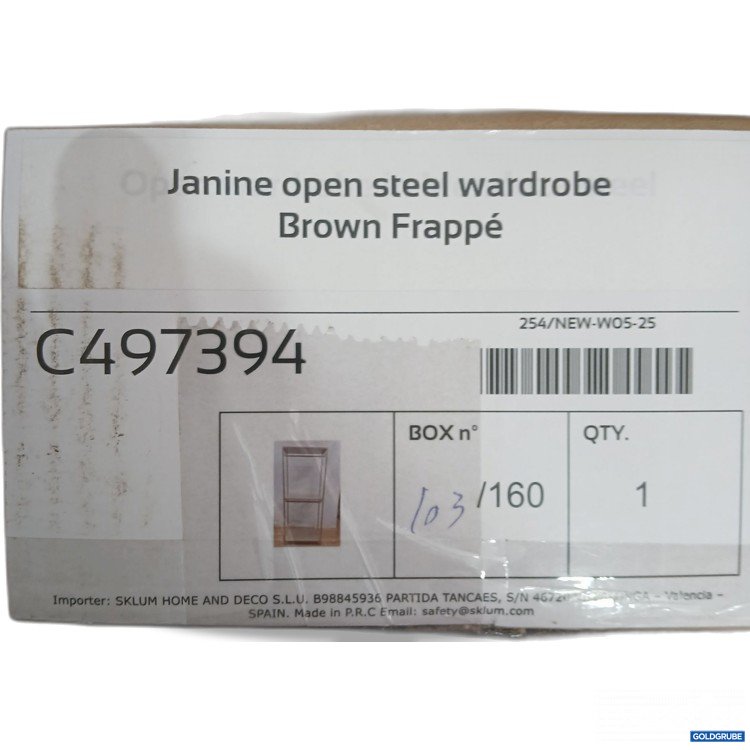 Artikel Nr. 958725: Janine open steel Wardrobe Brown Frappé Art.No. C497394