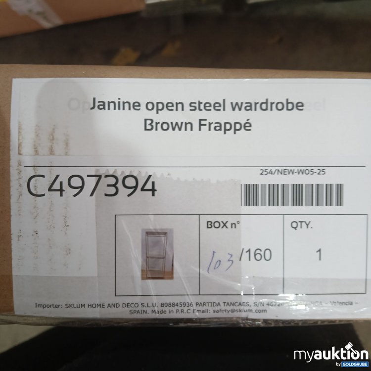 Artikel Nr. 958725: Janine open steel Wardrobe Brown Frappé Art.No. C497394