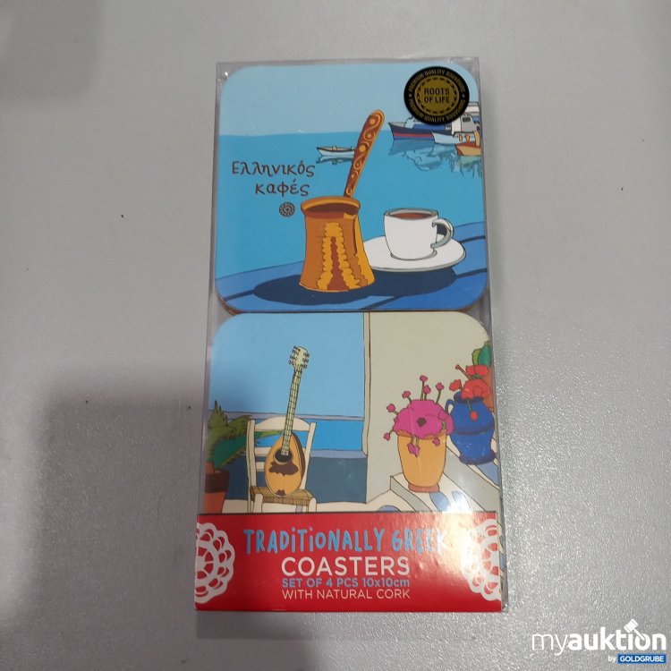 Artikel Nr. 384726: Traditionelle Greek Coasters 4 Stück 10x10cm