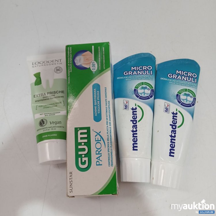 Artikel Nr. 953726: Div. Sorten Logodent Extra Frische Zahncreme Mentadent Micro Granuli Zahncreme Parodex