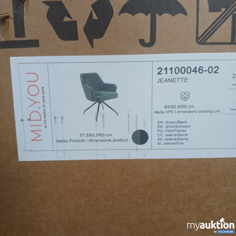 Artikel Nr. 958726: MidYou Stuhl Jeanette ca 57,5×83,5×63cm Art.No. 21100046-02