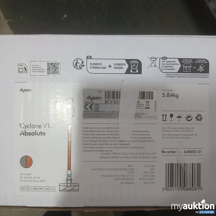 Artikel Nr. 471727 Artikel Nr. 471727: Dyson Cyclone V10 Absolute Staubsauger