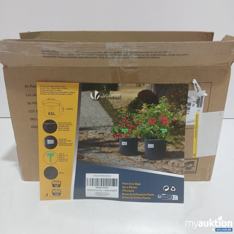 Artikel Nr. 874727: Vounot 5x Pflanzsack 45,5x40cm 65l 