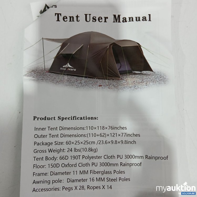 Artikel Nr. 882727: Three Bears Zelt 