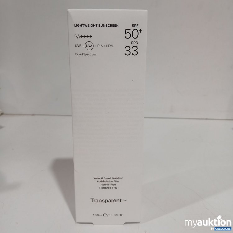 Artikel Nr. 890727 Artikel Nr. 890727: Transparent Lightweight Sunscreen 50+SPF 100ml
