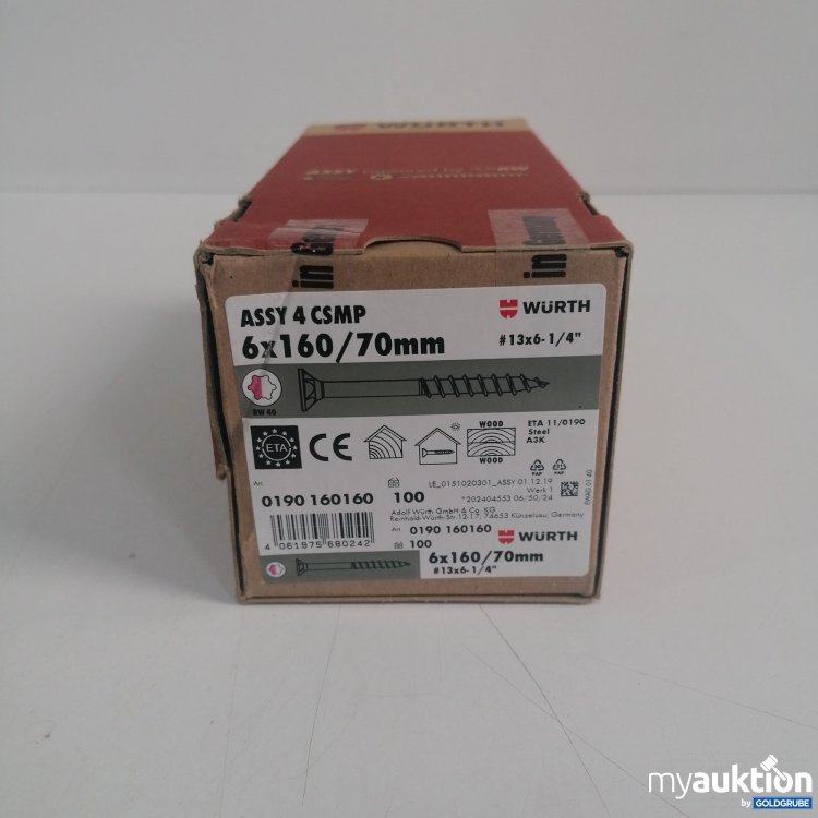 Artikel Nr. 442728 Artikel Nr. 442728: Würth Assy 4 CSMP 6x160/70mm