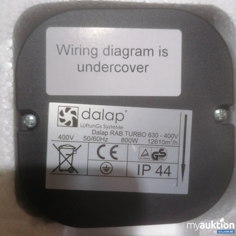 Artikel Nr. 511728 Artikel Nr. 511728: Dalap Lüftungs System Rab Turbo 400V
