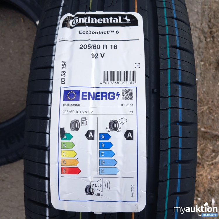 Artikel Nr. 520728 Artikel Nr. 520728: Continental Eco Contact 6, 205/60 R 16 92 V